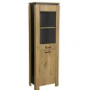 60x190x38 Vitrinenschrank in Zinneiche NB - Traudarian