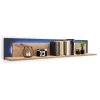 139x24x20 Wandboard in Eiche Dekor & Grau - Wykina