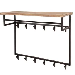 100x80x33 Wandgarderobe aus Stahl mit 12 Haken - Lucos