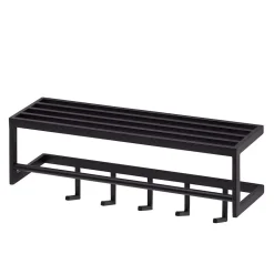 70x20x20 Wandgarderobe in Schwarz aus Metall - Catinalo