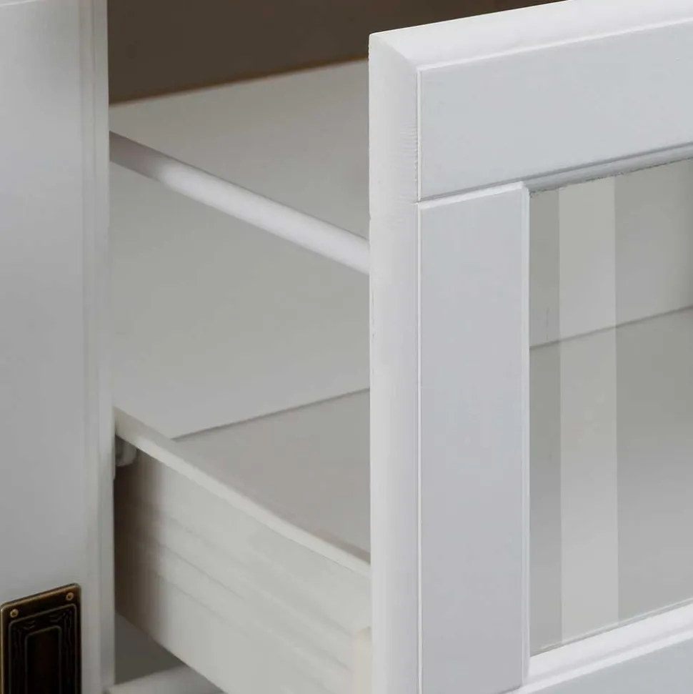 180x84x40 Weißes Sideboard - Landhaus modern - Akbelev