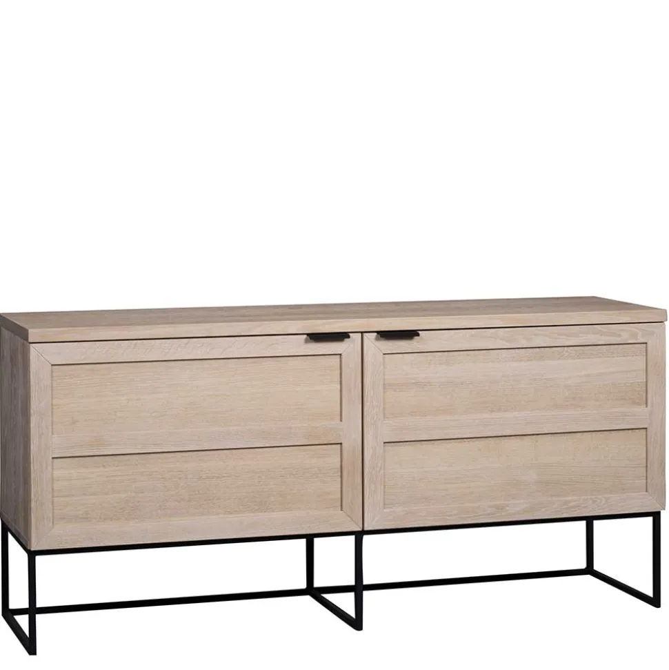 160x75x41 White Wash Kommode aus Eiche - Myras I