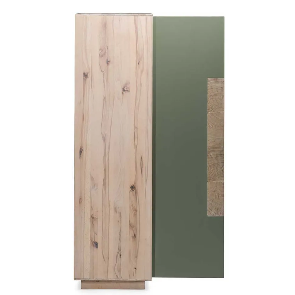 90x120x45 Wohnzimmer Highboard in Grau & Buche - Ajevos