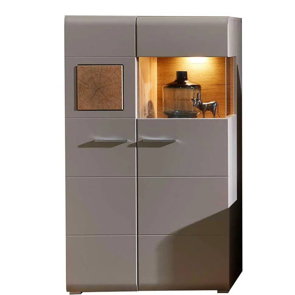 80x139x37 Wohnzimmer Schrank mit Glas Einsatz - Fraguca
