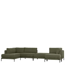 100x44x100 Wohnzimmerhocker in Dunkelgrün - Arraggo