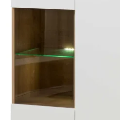 90x134x40 Wohnzimmerschrank in Weiß & Eiche - Cablos