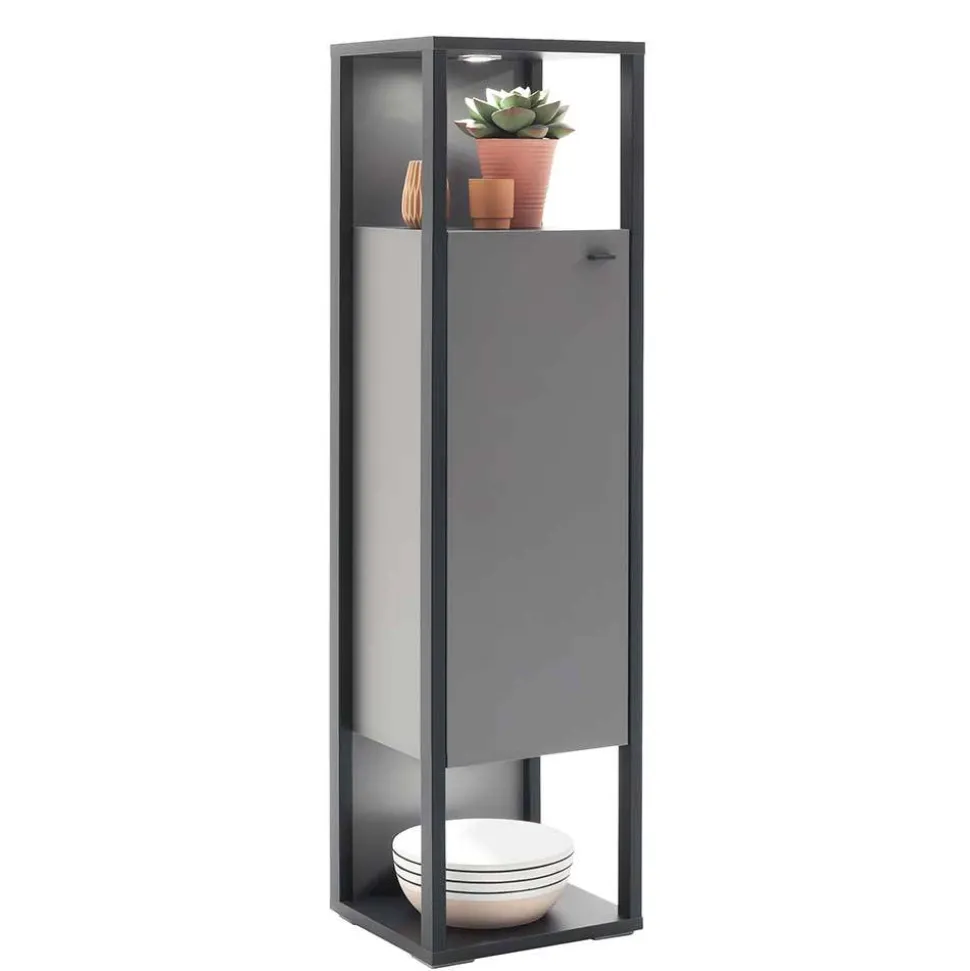 40x150x37 Wohnzimmerschrank mit Tür & 2 Fächern - Ridona