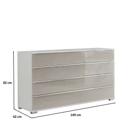 Zweifarbige Kommode mit 149 cm Breite - Pascan