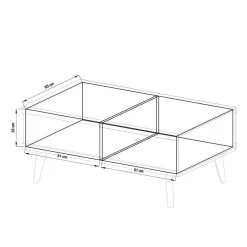 Zweifarbiges Wohnzimmer Möbel Set - Cablos (sechsteilig)