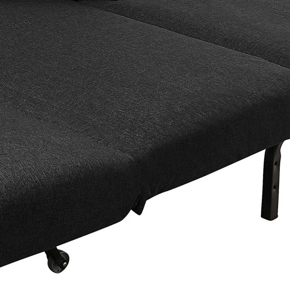 Zweisitzer Faltsofa in Schwarz - Lardias