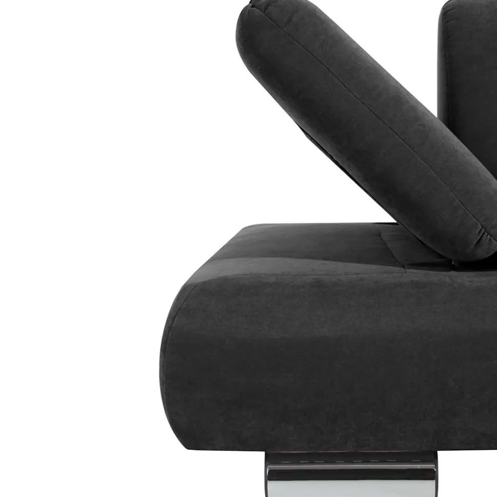 Zweisitzer Sofa aus Velours Anthrazit - Venezia