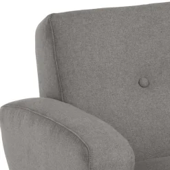 Zweisitzer Sofa in Grau Microfaser - Durencas